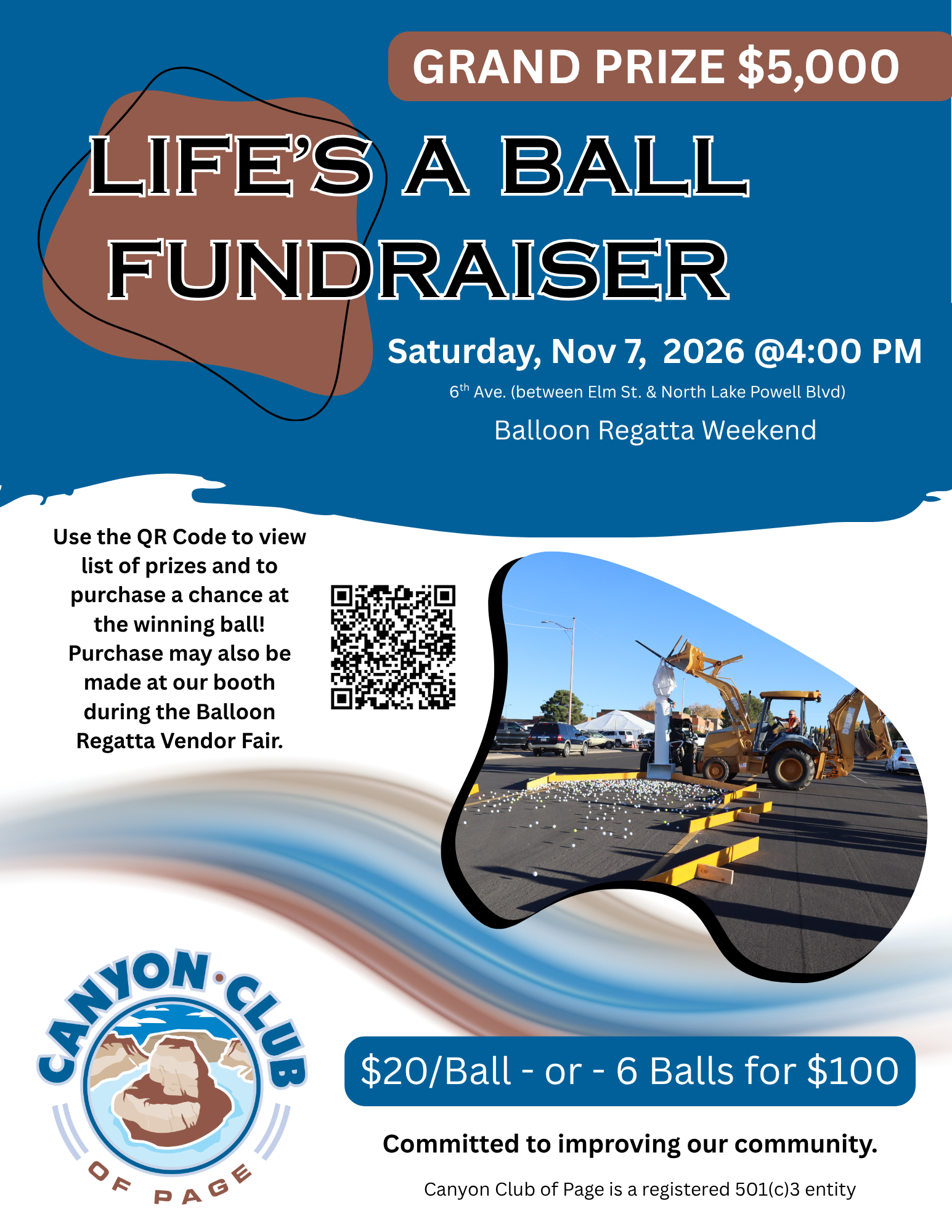 Official event image for Canyon Club of Page – Life’s a Ball Fundraiser